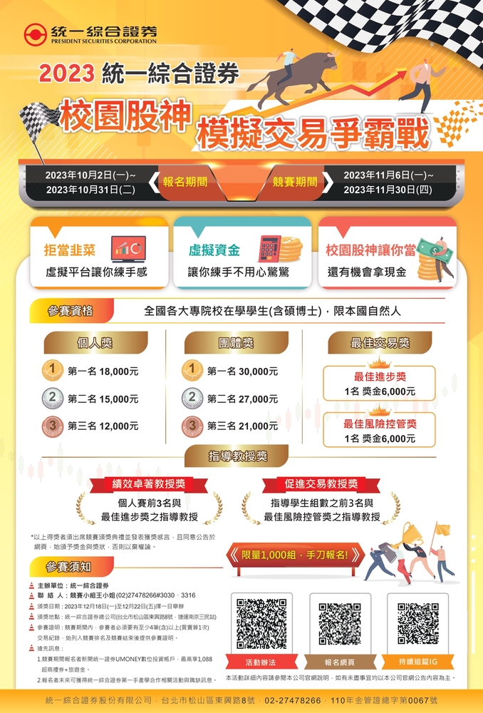 2023統一證券校園股神爭霸賽圖片